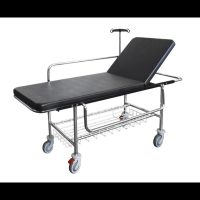 15189-CHARIOT BRANCARD PLAN DE COUCHAGE FIXE BARRIERES LATERALES TIGE PORTE SERUM