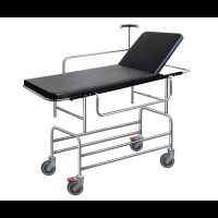 15190-CHARIOT BRANCARD PLAN DE COUCHAGE AMOVIBLE BARRIERES LATERALES TIGE PORTE SERUM