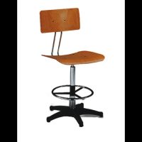 16209-TABOURET BOIS AVEC DOSSERET