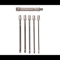 16961-JEU DE 5 CANULES D ASPIRATION UTERINE AVEC MANCHE