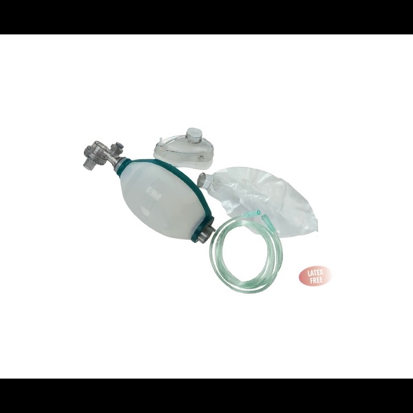 38382-BALLON DE REANIMATION SILICONE ADULTE AVEC MASQUE