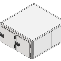 56437-MORGUE 2 CORPS 2 PORTES DE PASSAGE 80CM