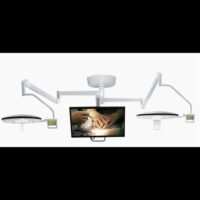 64157-ECLAIRAGE OPERATOIRE 2 COUPOLE 700-500 AVEC CAMERA ET ECRAN